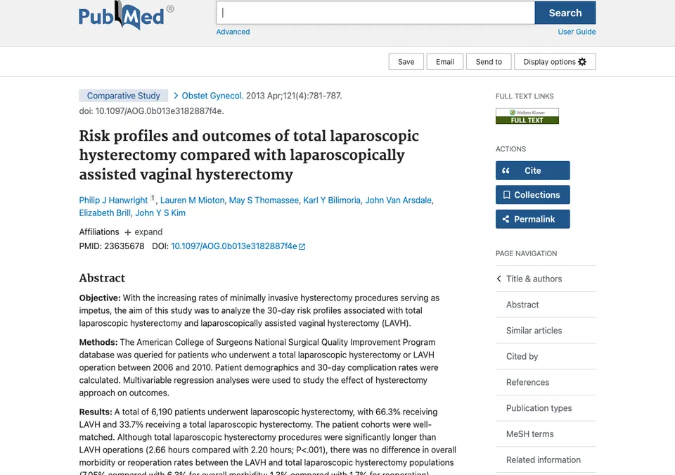 Long-term Mortality Associated with Oophorectomy versus Ovarian Conservation in the Nurses' Health Study