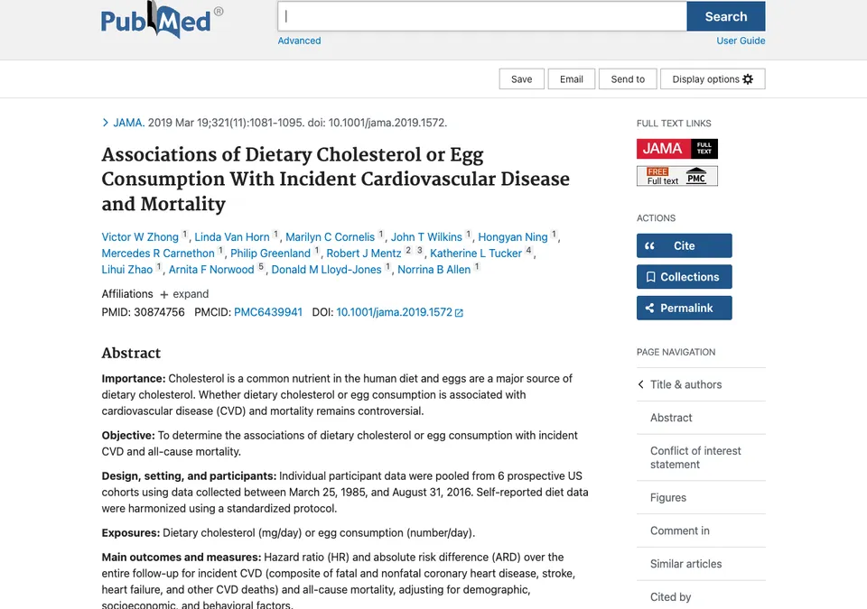 Associations of Dietary Cholesterol or Egg Consumption With Incident Cardiovascular Disease and Mortality