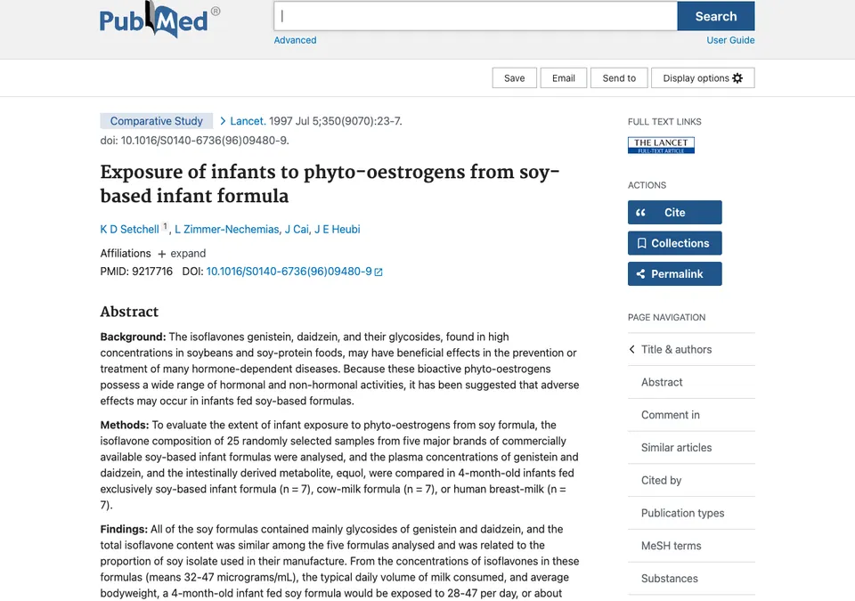 Exposure of infants to phyto-oestrogens from soy-based infant formula